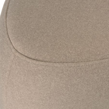 Pebble-shaped pouffe no. 1 in dark beige velvet-effect fabric | Leopold Collection