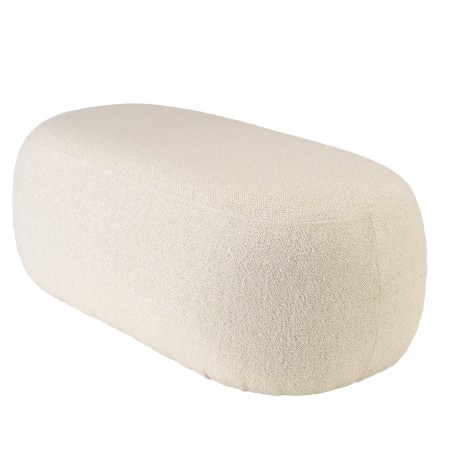 Beige small loop fabric bench | Leopold Collection