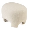 Pouf forme design n°1 en tissu petite bouclette beige | Collection Leopold