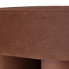 Brown velvet-effect fabric pouffe | Leopold Collection