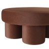 Brown velvet-effect fabric pouffe | Leopold Collection