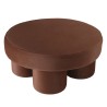 Pouf en tissu effet velours marron | Collection Leopold