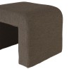 Dark taupe small loop fabric pouffe | Leopold Collection