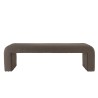 Dark taupe small loop fabric bench | Leopold Collection
