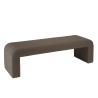 Dark taupe small loop fabric bench | Leopold Collection