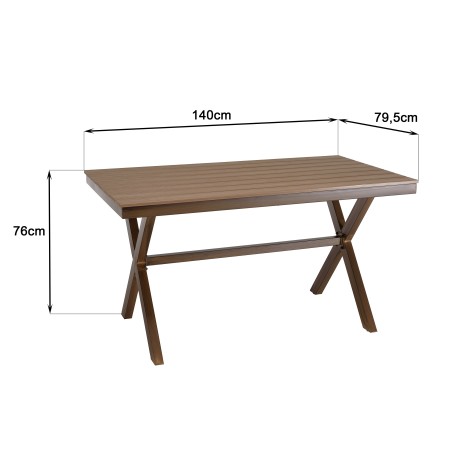 Table de jardin rectangulaire 4 personnes 140x80cm | Seconde Vie