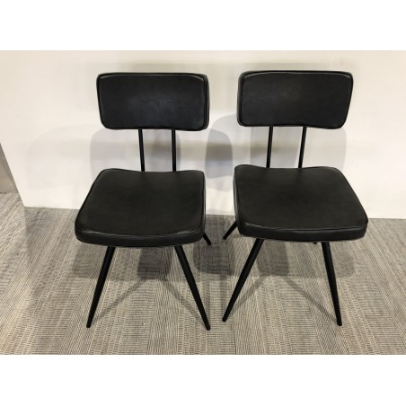 Lot de 2 chaises James noir | Seconde Main