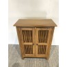 API Brown Cabinet with 2 Louvered Doors in Teak Wood
