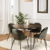 Round dining table 120x120cm made from recycled wood | Second-hand