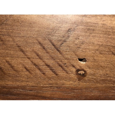 SECOND-HAND  - Brown 2-tier TV stand Recycled teak Recycled acacia mahogany and black metal