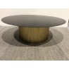 Table basse ronde plateau en fer noir | Seconde Vie