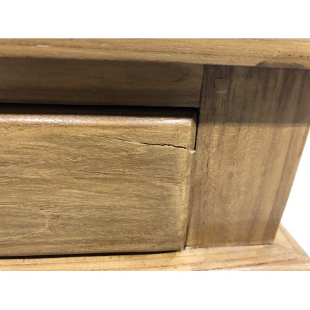 Brown teak desk with 2 drawers | Second Life