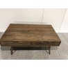 SECONDE MAIN - Table basse marron scandi rectangulaire 4 tiroirs bois