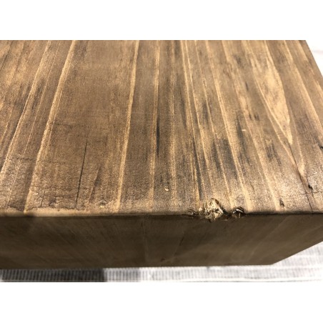 SECOND-HAND - Brown rectangular Scandi coffee table with 4 wooden drawers