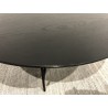 Black round coffee table, 78x78cm, metal base | Second Hand