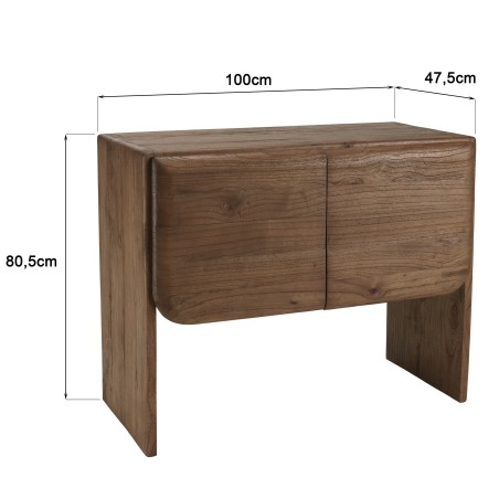Buffet 2 portes en bois de mindi | Collection Romy | Macabane