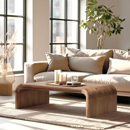 Table basse épurée en bois de mindi | Collection Romy | Macabane