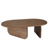 140cm organic-shaped coffee table in mindi wood | Romy Collection