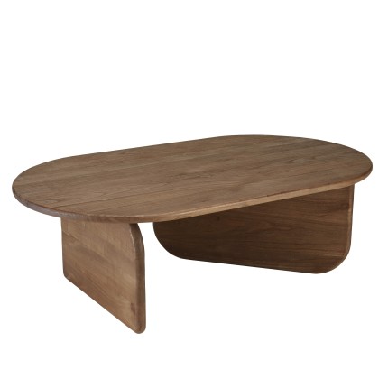 Table basse 140cm forme organique en bois de mindi | Collection Romy