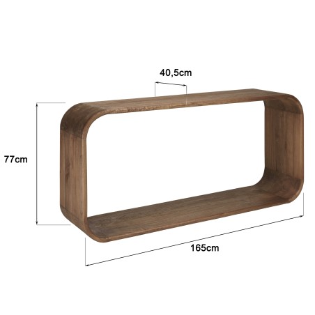 Console design arrondi en bois de mindi | Collection Romy | Macabane