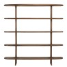 Linear bookcase with 5 shelves in mindi wood | Romy | Macabane