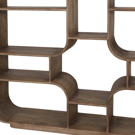 Symmetrical bookcase in mindi wood | Romy Collection | Macabane