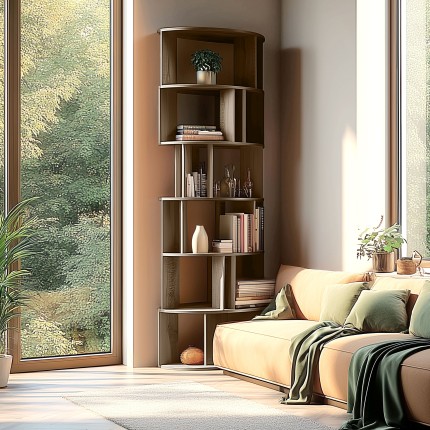 Mindi wood art library | Romy Collection | Macabane