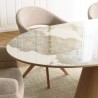 Dining table 200x90cm ceramic top with wooden legs | Ugo Collection