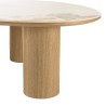 Coffee table 110x80cm ceramic top with light wood legs | Ugo Collection