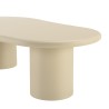 Organic-shaped coffee table in beige with concrete effect | Ugo Collection