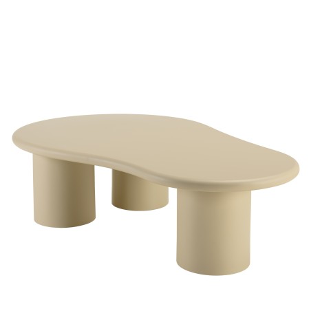 Table basse forme organique couleur beige effet béton | Collection Ugo