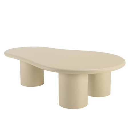 Table basse forme organique couleur beige effet béton | Collection Ugo