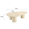 Organic-shaped coffee table in beige with concrete effect | Ugo Collection