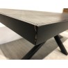 SECOND-HAND - Dining table 220x100cm black stone effect top