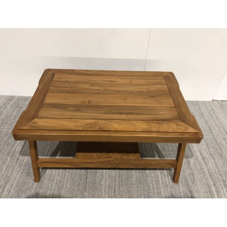 SECOND-HAND - rectangular coffee table with double top in teak