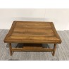 SECOND-HAND - rectangular coffee table with double top in teak