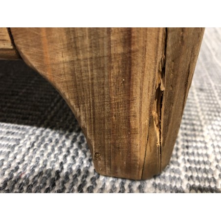 Recycled pine bedside table with 2 drawers | Second-hand