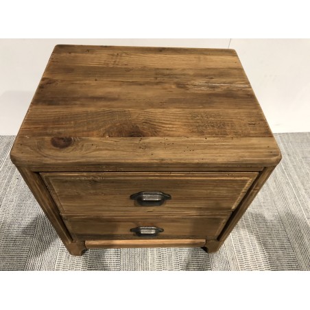 Recycled pine wood bedside table | Second-hand