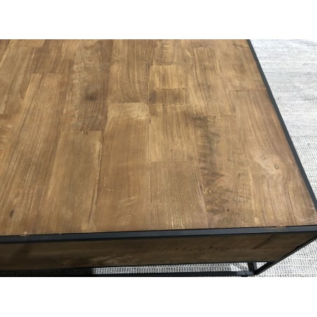 Square coffee table in recycled teak | Second-hand