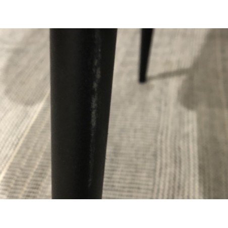 Lot de 2 chaises tissu écru dossier arrondi pieds acier noir | Seconde main