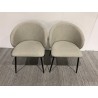 Set of 2 ecru fabric chairs | Second-Hand