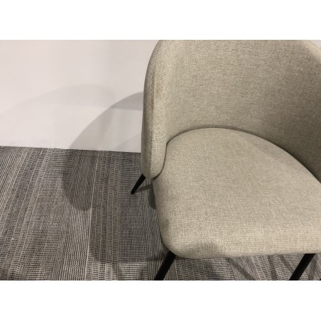 Set of 2 ecru fabric chairs | Second-Hand