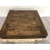 Brown solid wood square coffee table | Second-hand