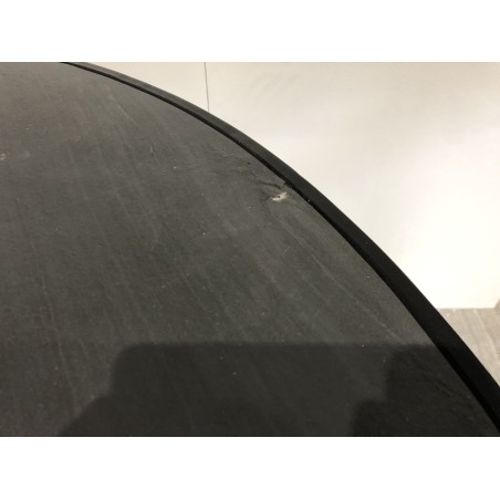 SECONDE MAIN - Table à manger ronde plateau effet pierre noir