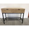 SECOND HAND | Console table with 2 drawers, natural cane finish