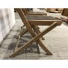 2 taupe-coloured textilene folding chairs | SECONDE VIE