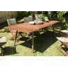 Table de jardin 8/10 personnes 180/240x100x75 cm en bois d'acacia | Seconde Vie