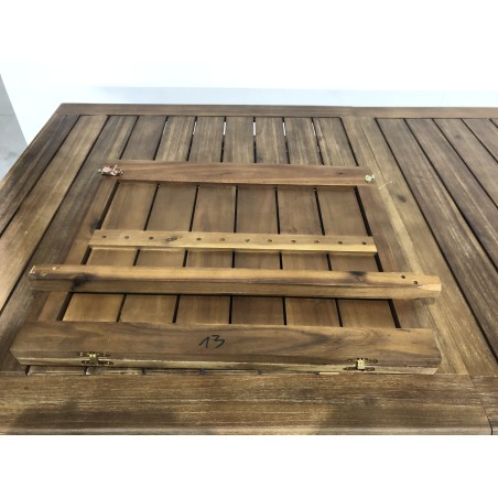 Table de jardin 8/10 personnes 180/240x100x75 cm en bois d'acacia | Seconde Vie