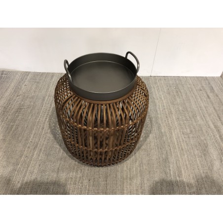 Side table with brown rattan handles | Second Hand