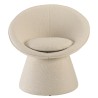 Beige fabric upholstered armchair | Macabane Furniture | Agathe